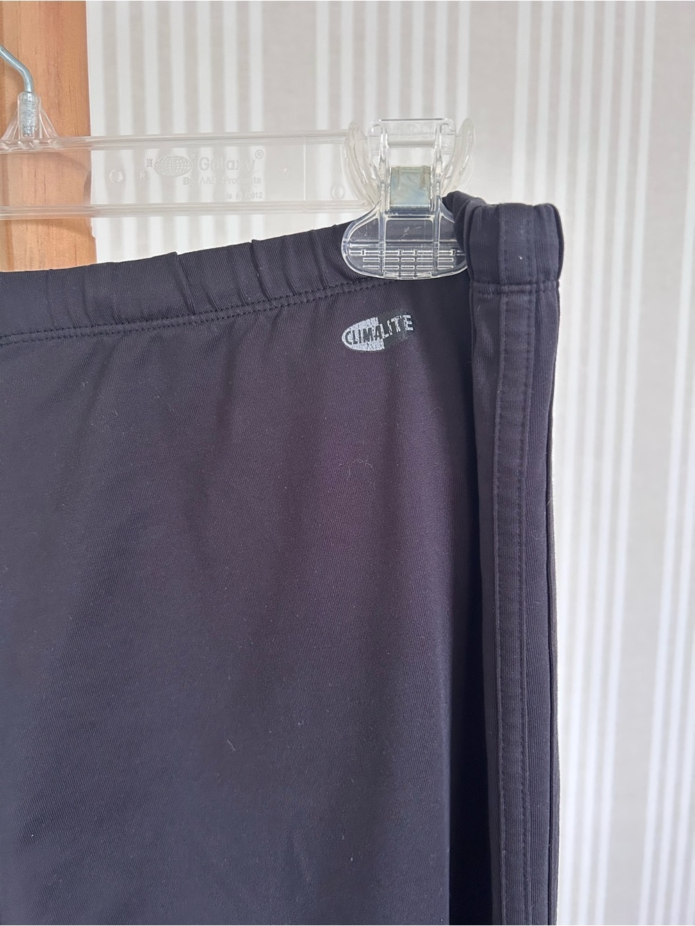 Adidas Vintage 2003 Black Track Pants Wide Leg Tonal 3-Stripes Y2K Size Large - Picture 5 of 9